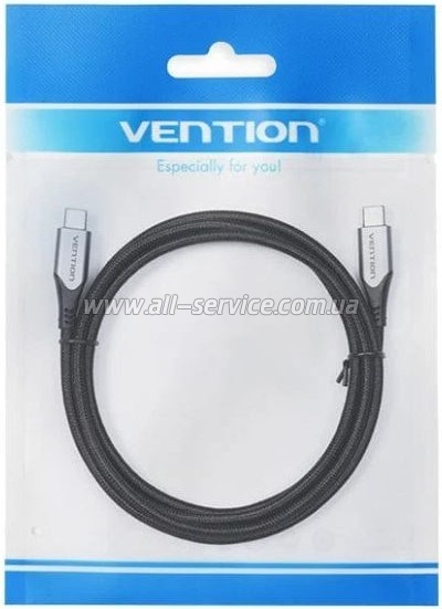 ���� ������ USB-C to USB-C 0.5m 60W USB 3.1 cotton braided Vention (TAAHD)