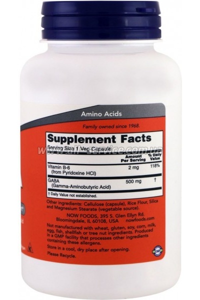  Now Foods GABA (- ) 500, 200   (NOW-00088)