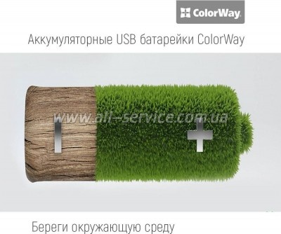 ����������� ColorWay AA USB 1200 mAh 1.5V R6 * 2 (CW-UBAA-02)
