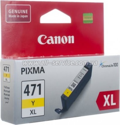  Canon CLI-471XL PIXMA MG5740/ MG6840 Yellow (0349C001)
