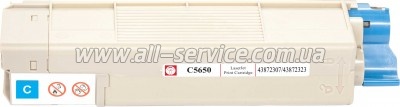  BASF OKI C5650/ C5750  43872307/ 43872323 Cyan (BASF-KT-C5650C)