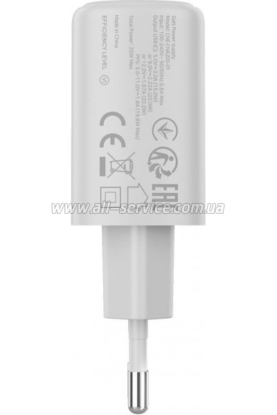 �������� ������� Canyon OnCharge 250 25W 1xPD EU White (CNE-CHA250-01)