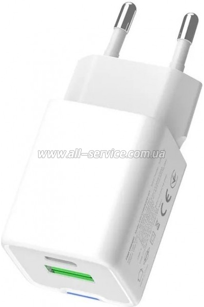 �������� ������� ColorWay GaN Mini 30W PD white (CW-CHS053PD-WT)