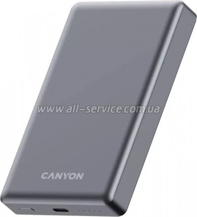   Canyon 10000mAh OnPower 510 slim Magsafe PD/20W Dark Grey (CNS-CPB510DG)