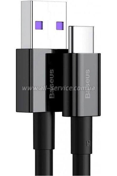 ���� ������ USB 2.0 AM to USB-C 2.0m 3A Black Baseus (CATYS-A01)