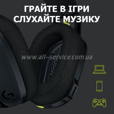  Logitech G435 Lightspeed Wireless Gaming Headset Black (981-001050)