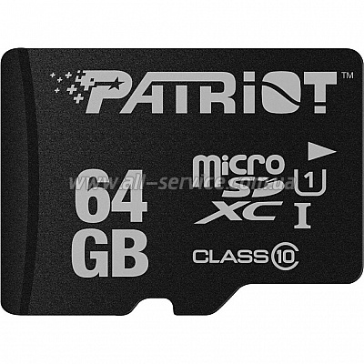   Patriot 64GB microSDXC C10 UHS-I LX + SD (PSF64GMCSDXC10)