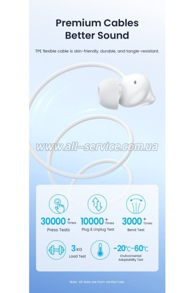 �������� Vention Echo Lite 3.5mm In-Ear Wired White (GBAWAV)