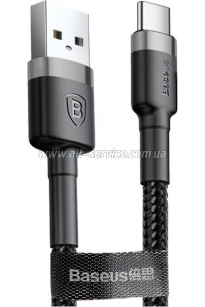 ���� ������ USB 2.0 AM to Micro 5P 3.0m 2A Gray-Black Baseus (CAMKLF-HG1)