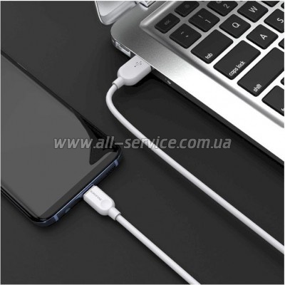 ���� ������ USB 2.0 AM to USB-C 1.0m 2.4A PVC BX14 white BOROFONE (6957531089995)