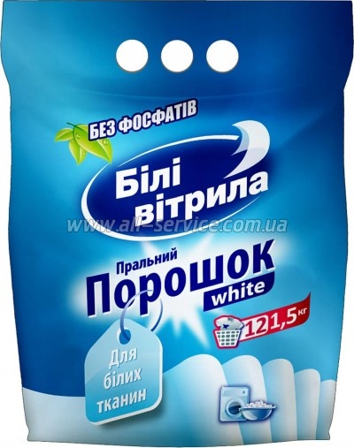 Стиральный порошок Білі Вітрила White Для белых тканей 1.5 кг (4820017661461) Стиральный порошок Білі Вітрила White Для белых тканей 1.5 кг (4820017661461)