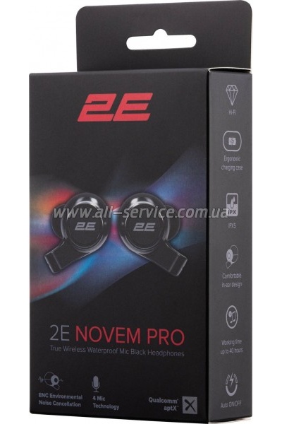 �������� 2E Novem Pro True Wireless Waterproof Mic Black (2E-EBTWNPBK)