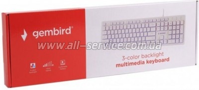  Gembird KB-UML3-01-W-UA USB White (KB-UML3-01-W-UA)