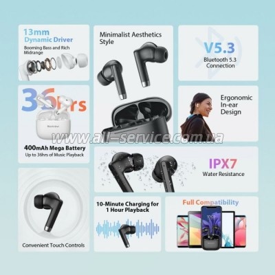  Blackview AirBuds 4 White (6931548312666)