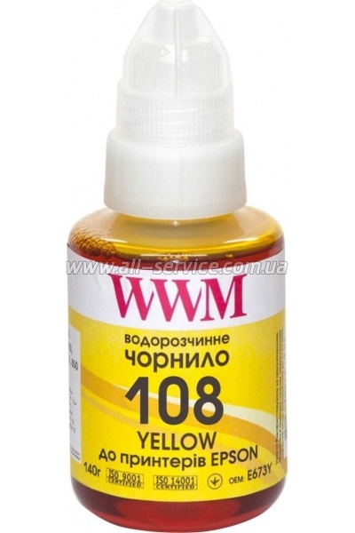 ������� WWM Epson 108 Epson L8050/ L18050 140� Yellow (E108Y)