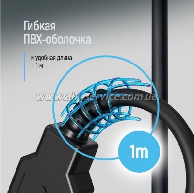 ���� ������ USB 2.0 AM/AM 1.0m black ColorWay (CW-CBUU071-BK)