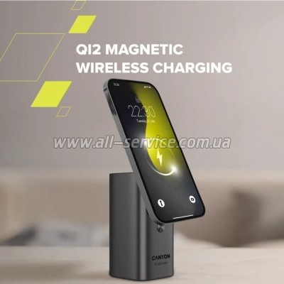 ������� ������������� Canyon 15000mAh OnPower 150 Qi2 magnetic Grey (CNS-CPB150DG)