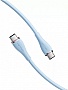 ���� ������ USB-C to USB-C 1.0m USB2.0 100W (20V/5A) Light Blue Silicone Vention (TAWSF)
