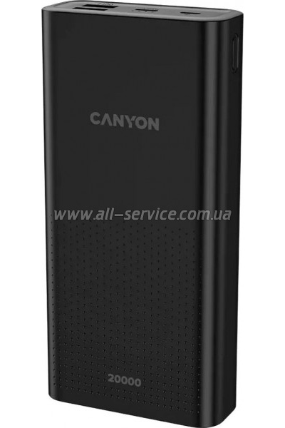 ������� ������������� Canyon PB-2001 20000mAh PD 10W Black (CNE-CPB2001B)