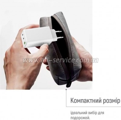 �������� ������� ColorWay C101B GaN Mini 100W PD white (CW-CHS061PD-WT)