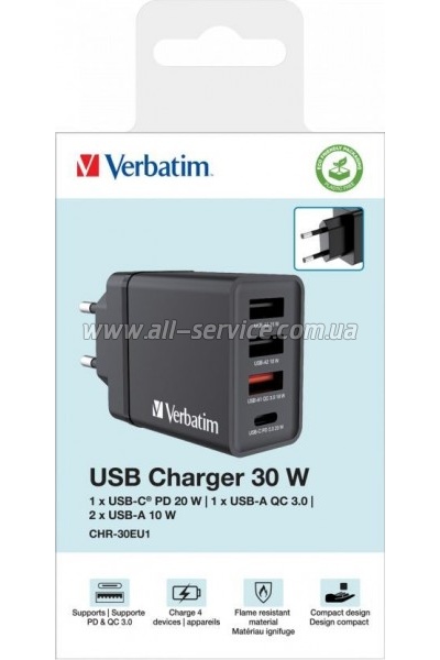 �������� ������� Verbatim USB 30W PD black (49700)