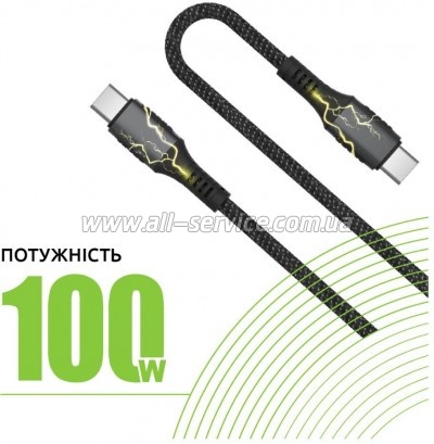���� ������ USB-C to USB-C 2.0m CBGPD100WTT2 100W Intaleo (1283126559570)