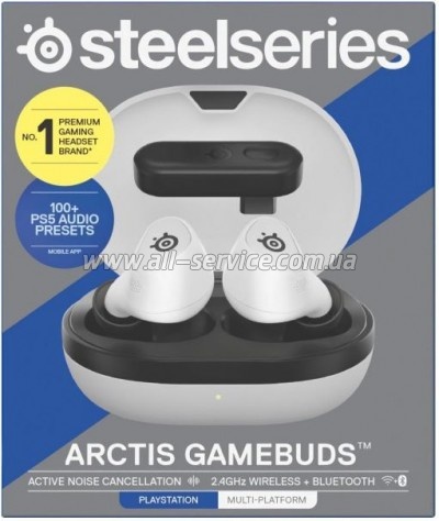  SteelSeries Arctis GameBuds Bluetooth White (61682)