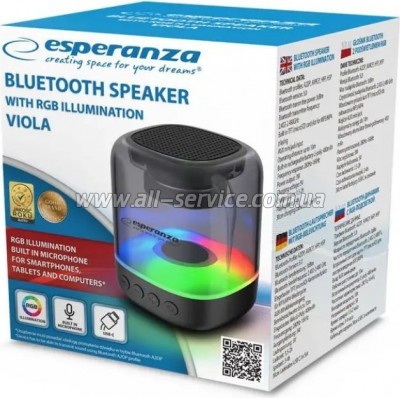   Esperanza RGB Illuminated FM Viola Black (EP154)