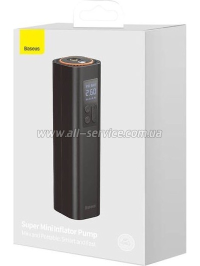   Baseus Super Mini Inflator Pump Black (CRCQ000001)