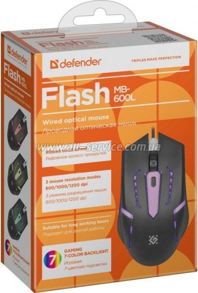  Defender Flash MB-600L Black (52600)