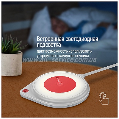    olorWay Qi Fast Charger 10W& LED bedside lamp  (CW-CHW20Q-WT)