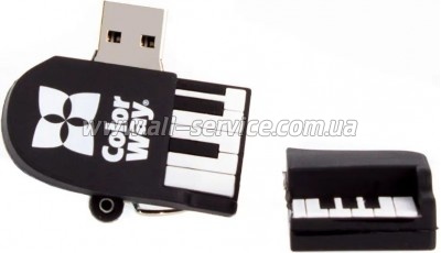 e ColorWay Piano 64GB 3.0 Black (CW-USBPO64)