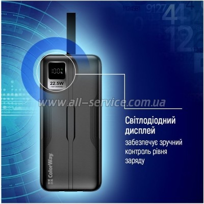 ������� ������������� ColorWay 50000mAh PD 18W Black (CW-PB500LPC5BK-PDD)
