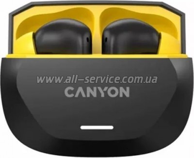  Canyon Hexagon 7 TWS ANC+ENC Wireless Charge Black/Yellow (CNS-TWS7BY)