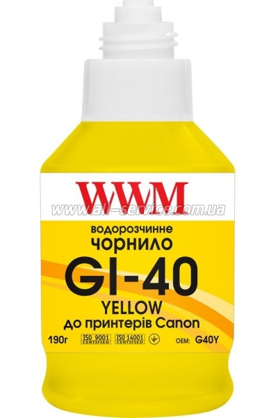  WWM GI-40 Canon GM2040/ G6040 140 Yellow (G40Y)