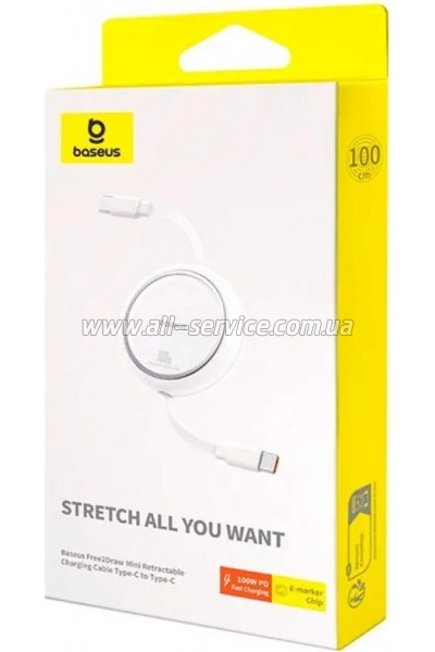 ���� ������ USB-C to USB-C 1.0m 100W white Baseus (P10364500211-00)