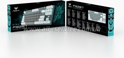  Aula F3287 Keycap KRGD Blue USB UA White/Grey (6948391240688)