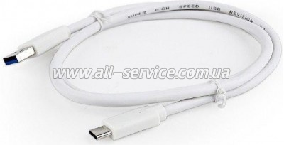 ���� ������ USB 3.0 AM to USB-C 1.0m Cablexpert (CCP-USB3-AMCM-1M-W)