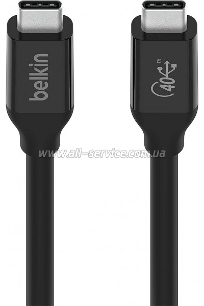 ���� ������ USB-C to USB-C 0.8m USB4 40Gbps 100W Black Belkin (INZ001BT0.8MBK)