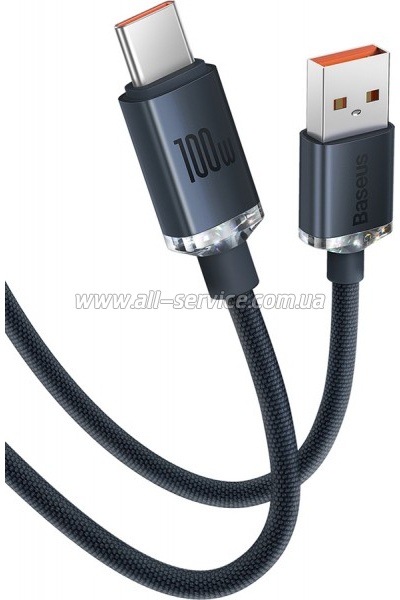 ���� ������ USB 2.0 AM to USB-C 1.2m 100W black Baseus (CAJY000401)