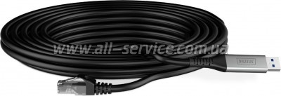 ���� ������ USB AM to RJ45 Ethernet 2.0m CAT6A S/FTP 1Gbps LSZH Digitus (AK-300600-020-S)