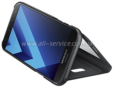 ����� SAMSUNG A720 - S View Standing Cover Black (EF-CA720PBEGRU)