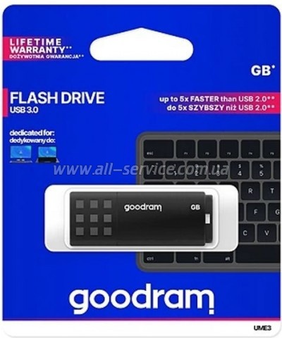  Goodram UME3 16GB USB 3.0 Black (UME3-0160K0R11)
