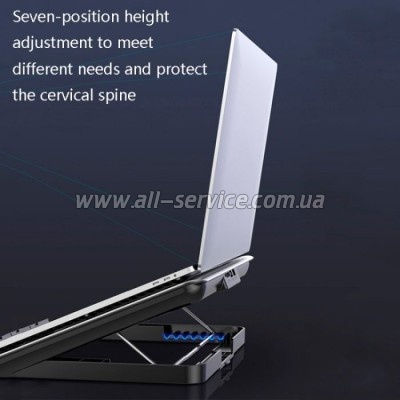    IceCoorel 10-15.6", 6*60mm 580 RPM, 2*USB, 350x225x26mm, Silver (A19)