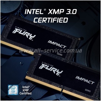     SoDIMM DDR5 64GB (2x32GB) 5600 MHz FURY Impact Kingston Fury (ex.HyperX) (KF556S40IBK2-64)