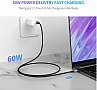 ���� ������ USB-C to USB-C 0.5m 3A 60W US261 black/gray Ugreen (50149)