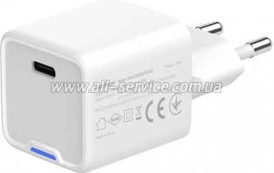 �������� ������� ColorWay GaN Mini 25W PD Port PPS USB-C white (CW-CHS052PD-WT)