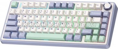 ���������� Aula F75 Gasket Greywood V3 switch Hot-Swap PBT Wireless/Bluetooth/USB White (6948391208640)