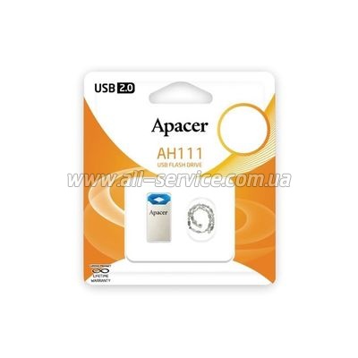  Apacer 32GB AH111 Blue RP USB2.0 (AP32GAH111U-1)