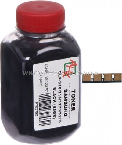 Тонер + чип АНК Samsung CLP-310/ 315/ 3175 Black бутль 45г (1502402) Тонер + чип АНК Samsung CLP-310/ 315/ 3175 Black бутль 45г (1502402)